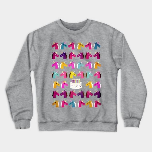 Unicorn Birthday Party Crewneck Sweatshirt by Thatssounicorny